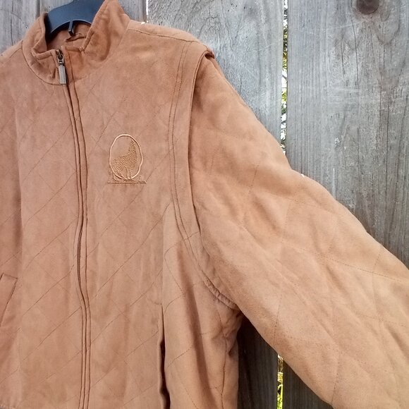 LAKE MATLEY JACKET/ VEST MENS SIZE XL BROWN ZIP REMOVABLE SLEEVE POCKETS - Picture 3 of 15
